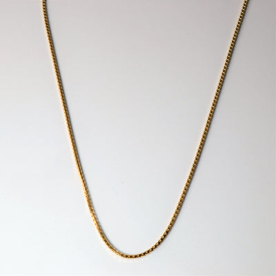 10k Yellow Gold Box Chain | 16
