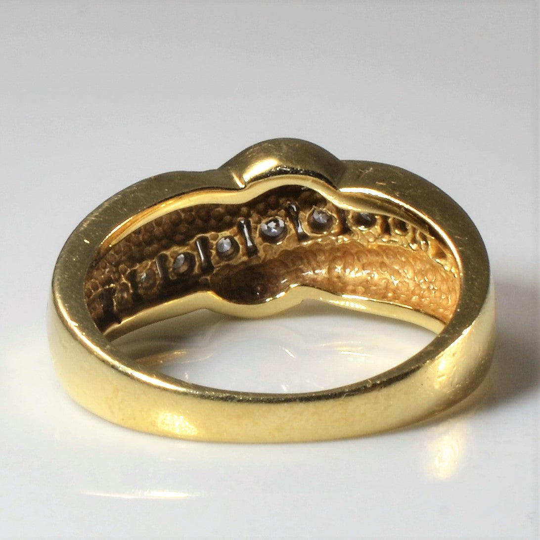 Channel Set Diamond Wave Ring | 0.41ctw | SZ 5 |