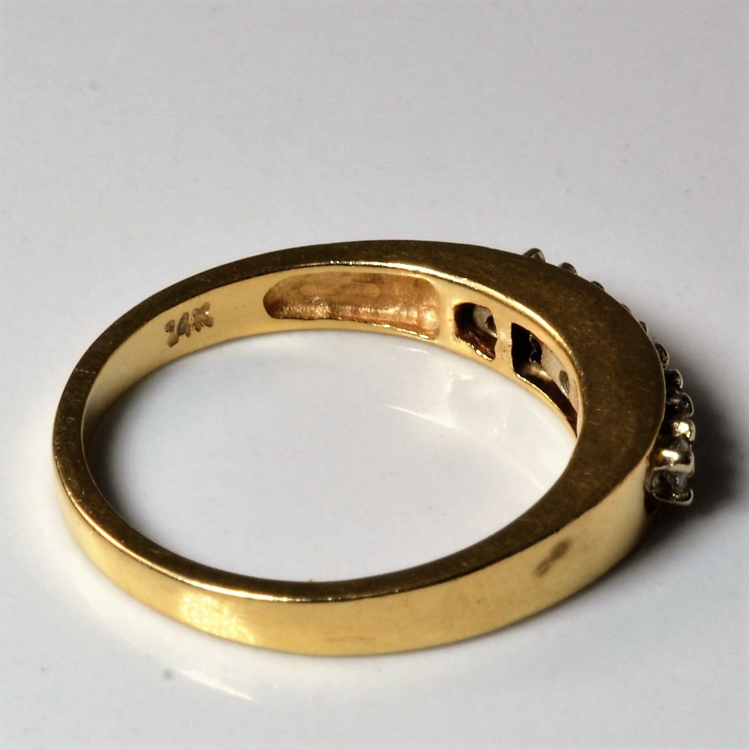 Bague cinq diamants | 0,15 ct au total | Taille 6 | 