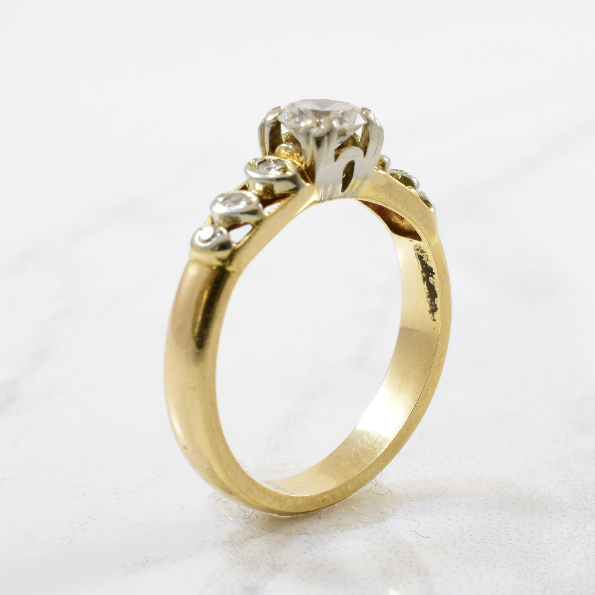 Seven Stone Retro Diamond Engagement Ring | 0.45ctw | SZ 4.75 |