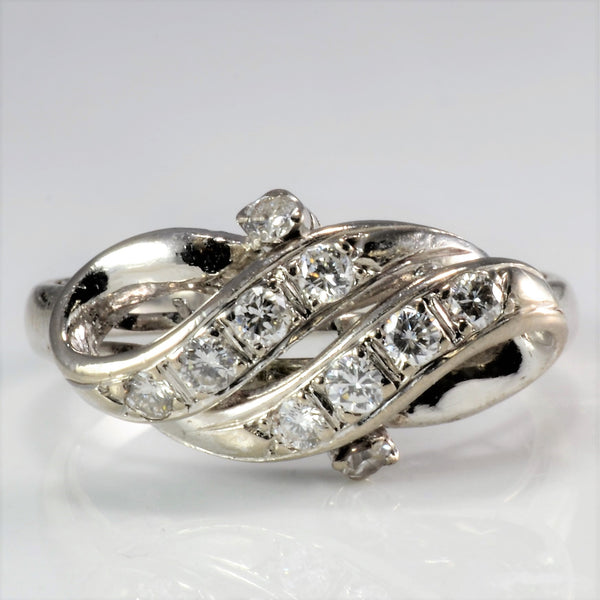 Elegant Knot Design Diamond Promise Ring | 0.22 ctw, SZ 6.5 |