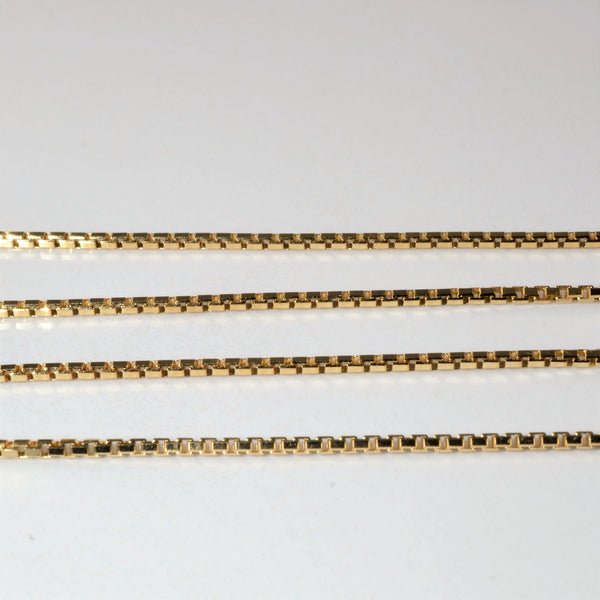 10k Yellow Gold Box Chain | 16