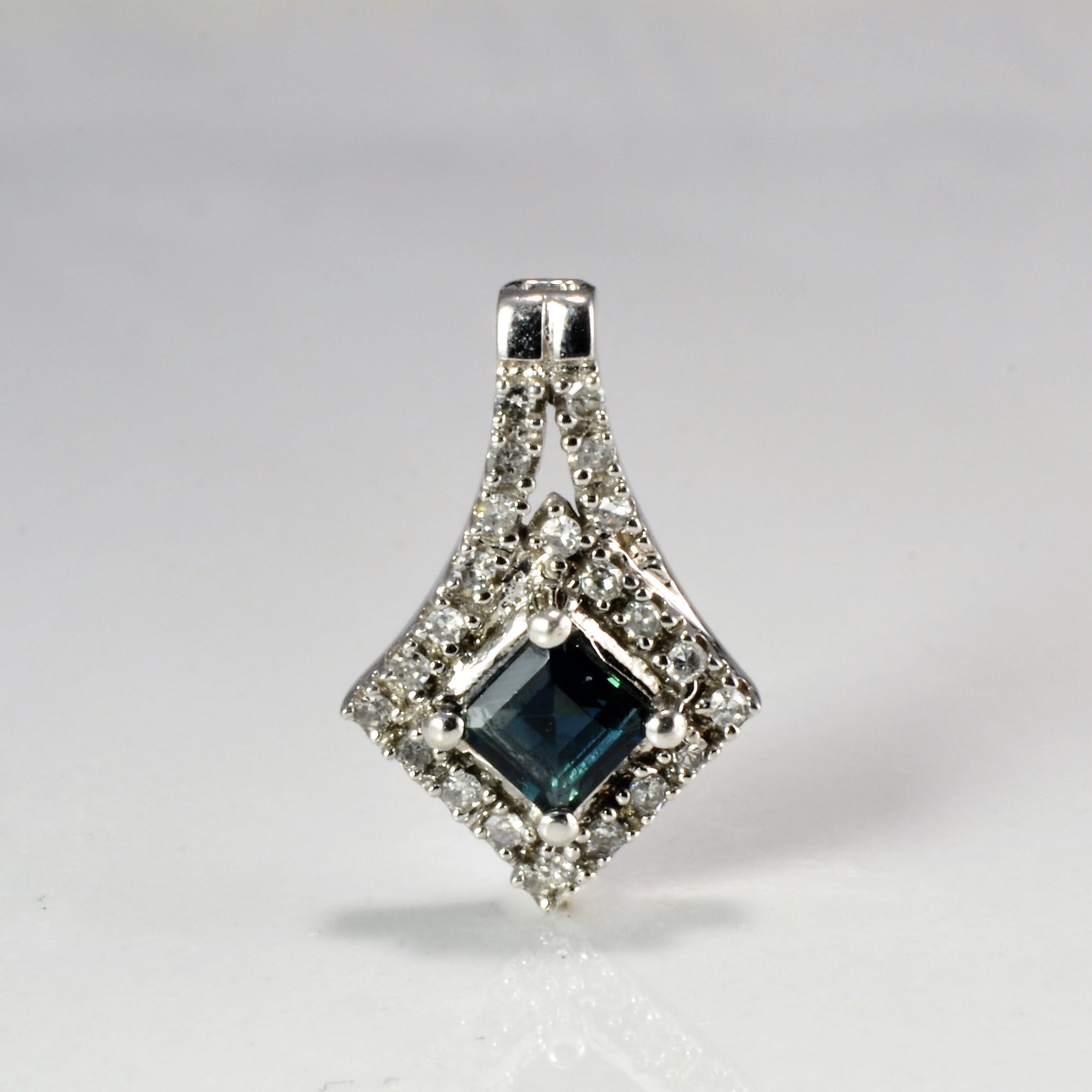 Sapphire & Diamond Cocktail Pendant | 0.15 ctw |