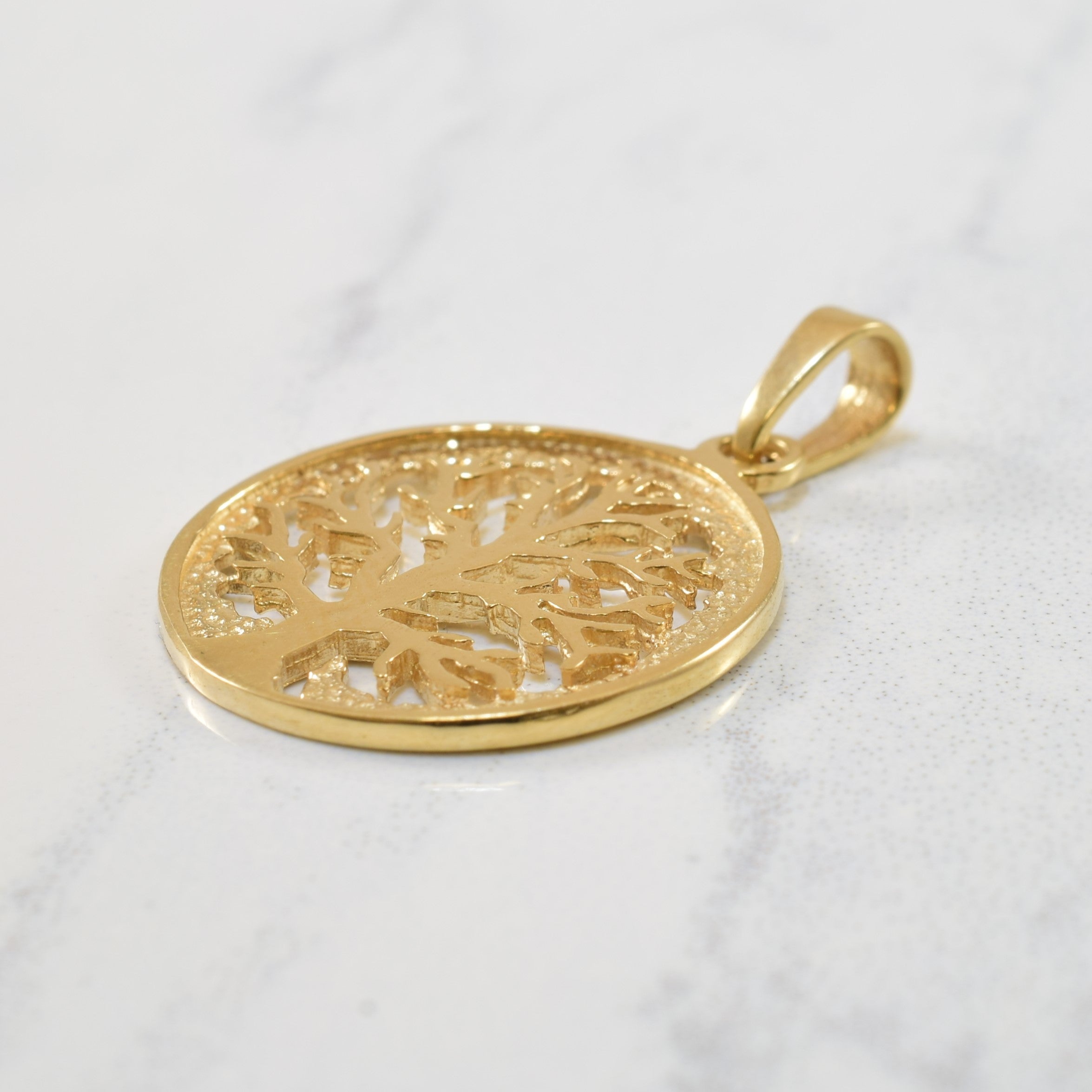 Yellow Gold Tree of Life Pendant |