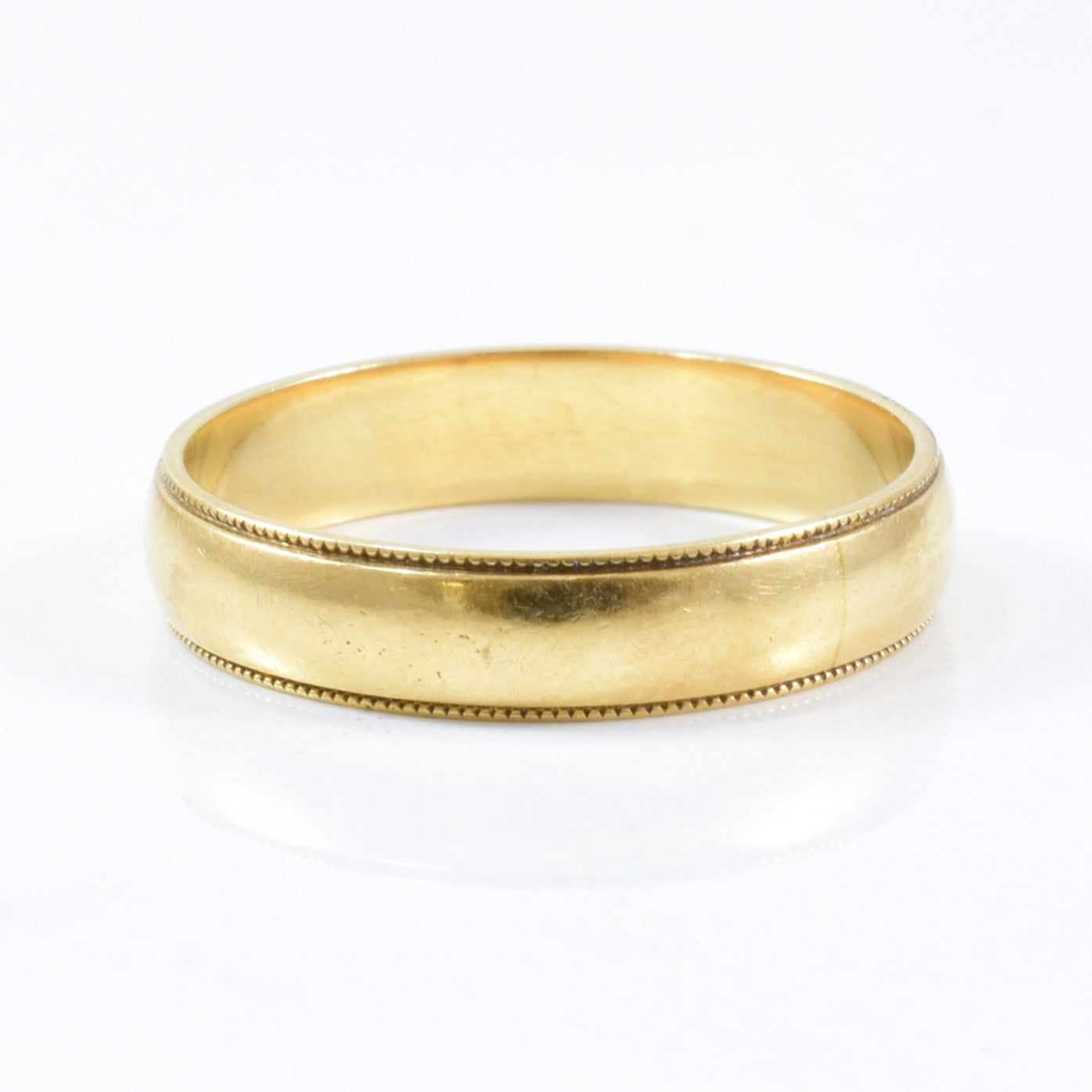 Milgrain Edged Gold Band | SZ 7 |