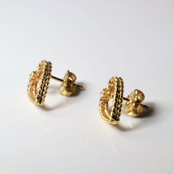 Diamond Heart Earrings | 0.03ctw |