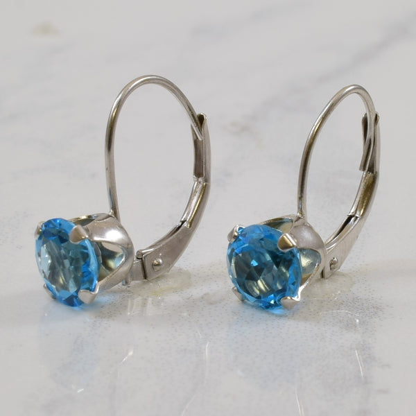 Blue Topaz Shepard Hook Earrings | 1.60ctw |