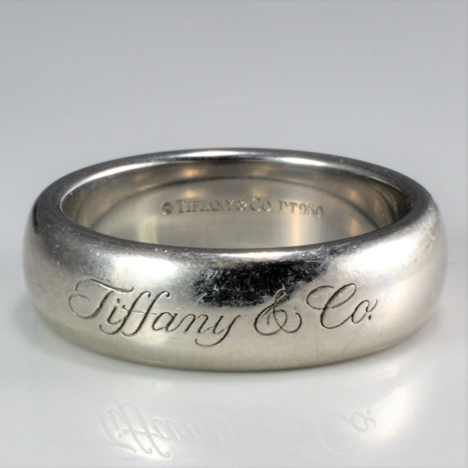 Tiffany & Co.' Notes Platinum 6mm Lucidia Wedding Band | SZ 6.75 |