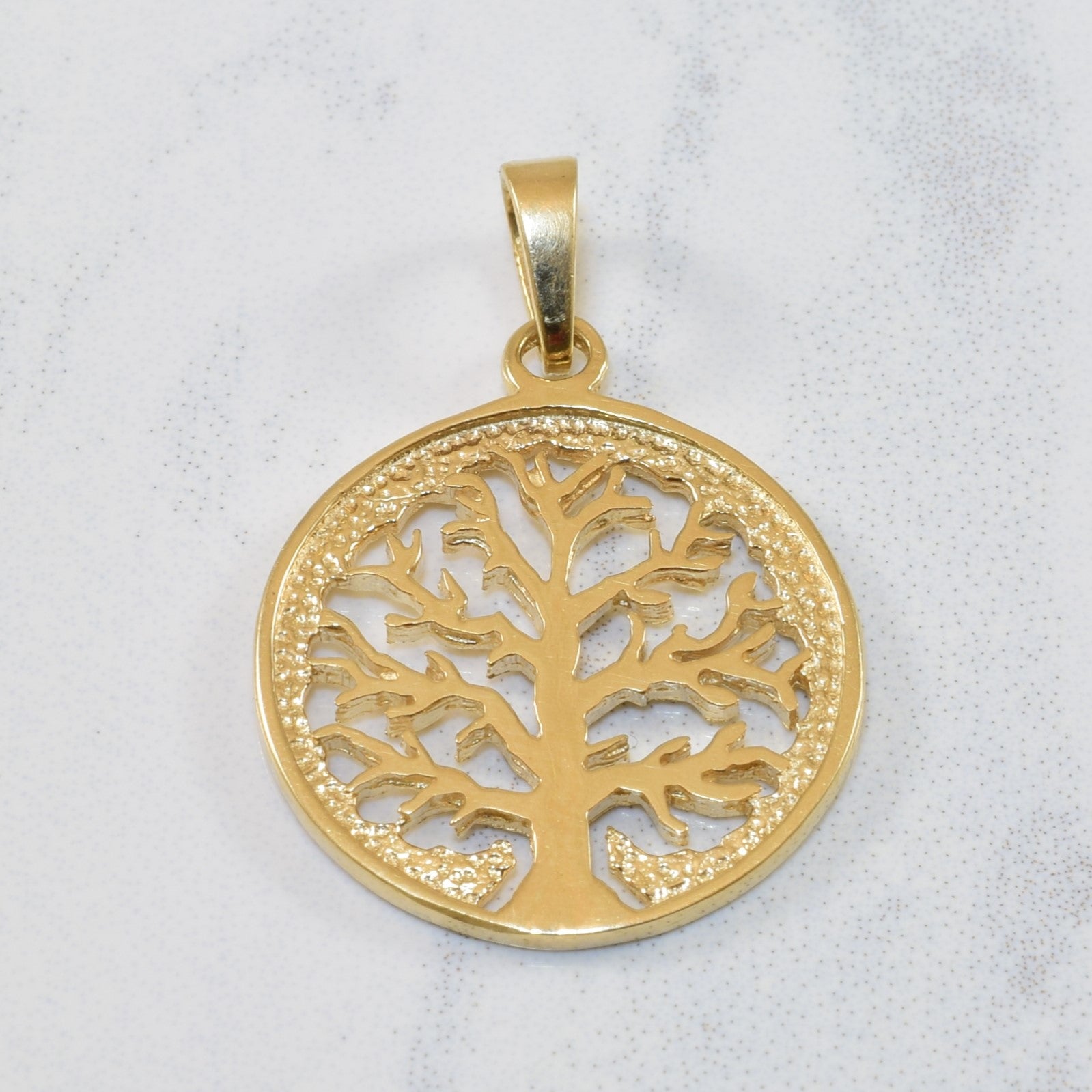 Yellow Gold Tree of Life Pendant |