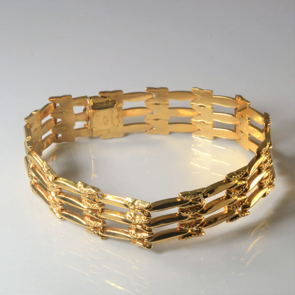 Yellow Gold Chain Link Bracelet | 7.5