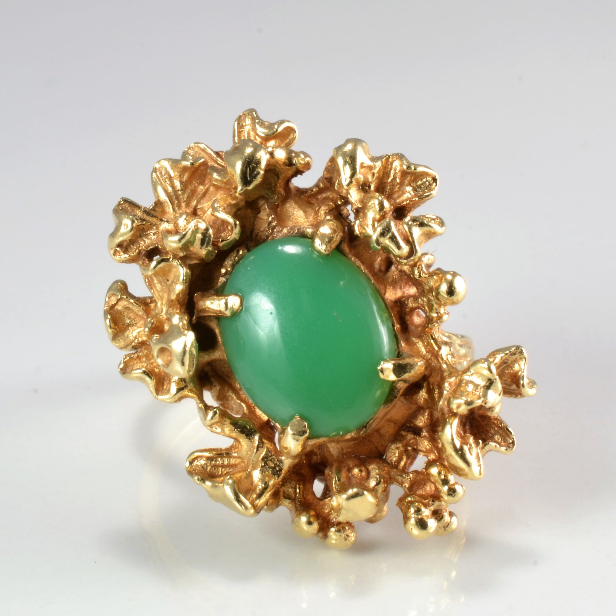 Textured Chrysoprase Ring | SZ 4.75 |