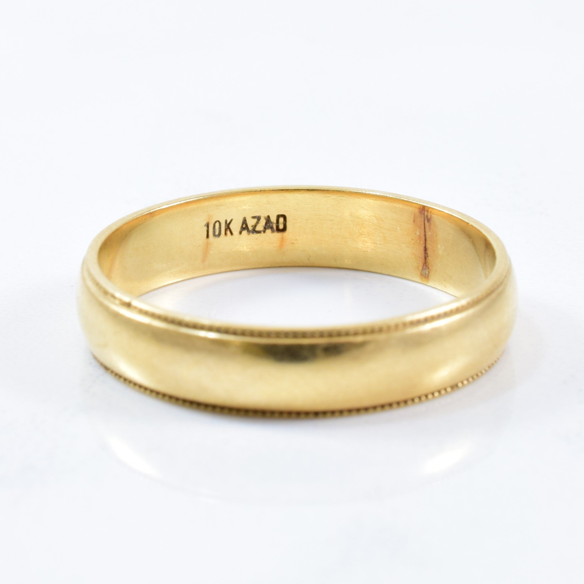 Milgrain Edged Gold Band | SZ 7 |