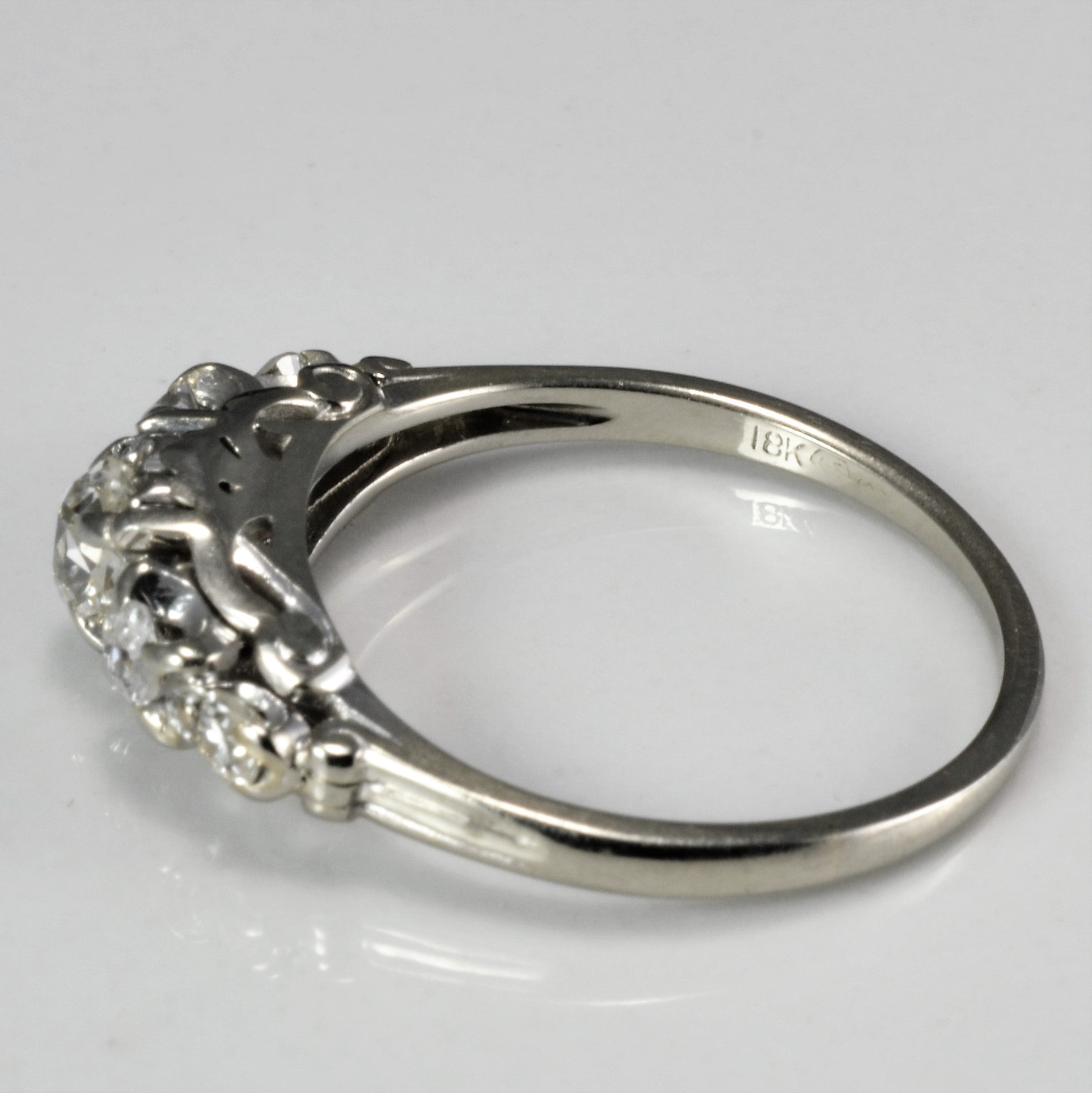 Vintage Five Stone Diamond Engagement Ring | 0.54 ctw, SZ 7 |