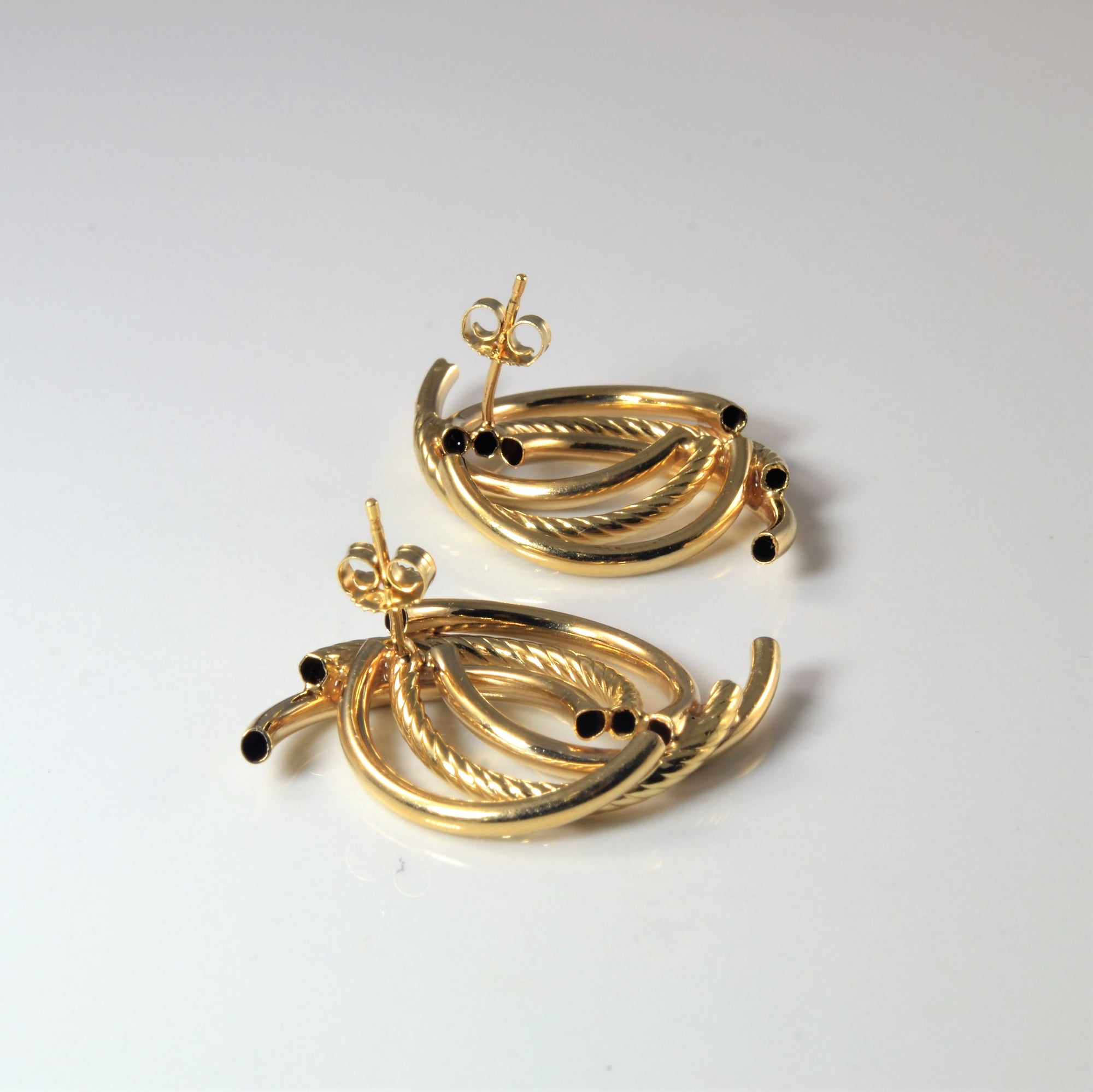 Gold Swirl Earrings |