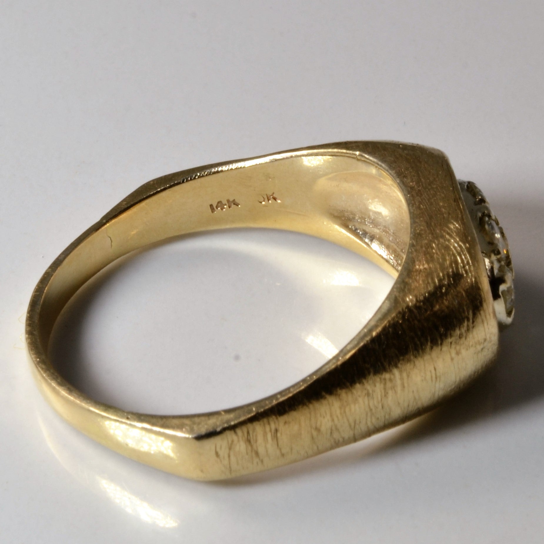 Brushed Cluster Diamond Dome Ring | 0.61ctw | SZ 13 |