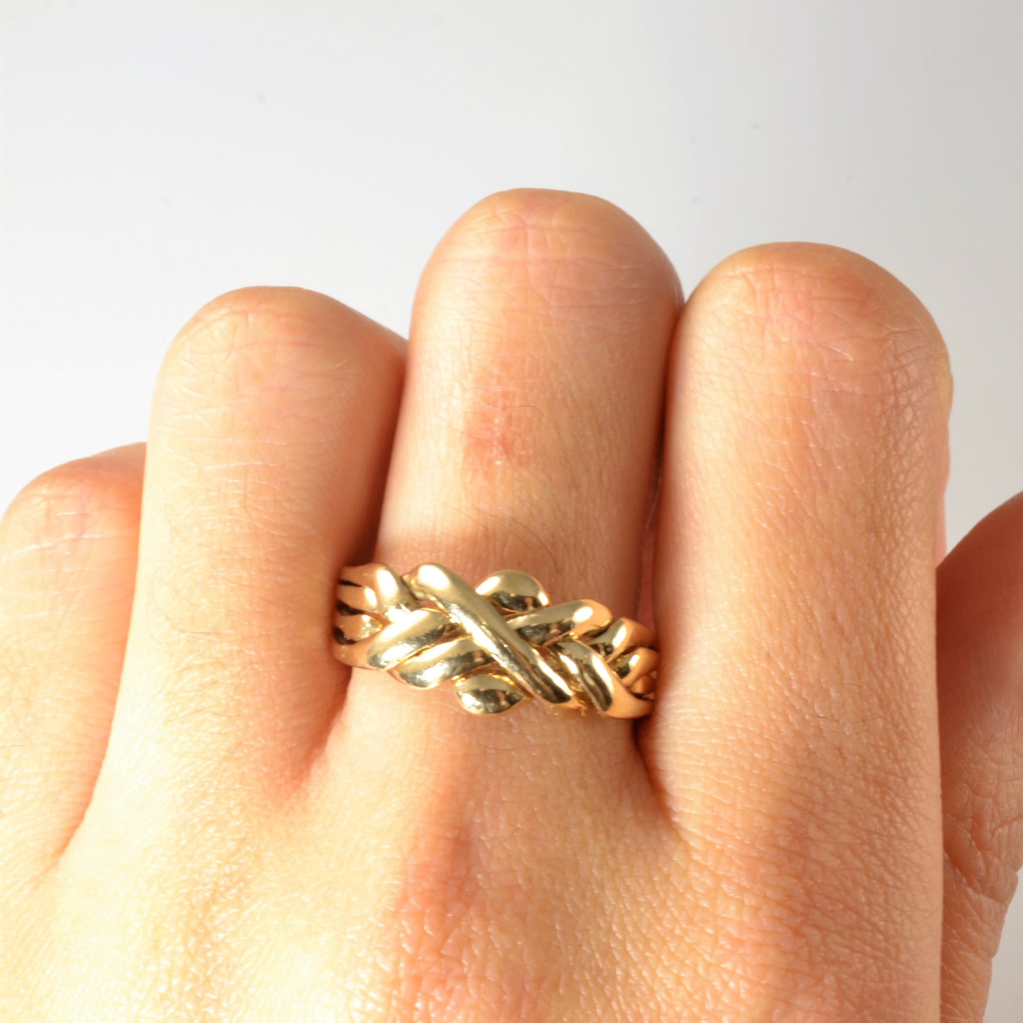 Gold Puzzle Ring | SZ 10.5 |