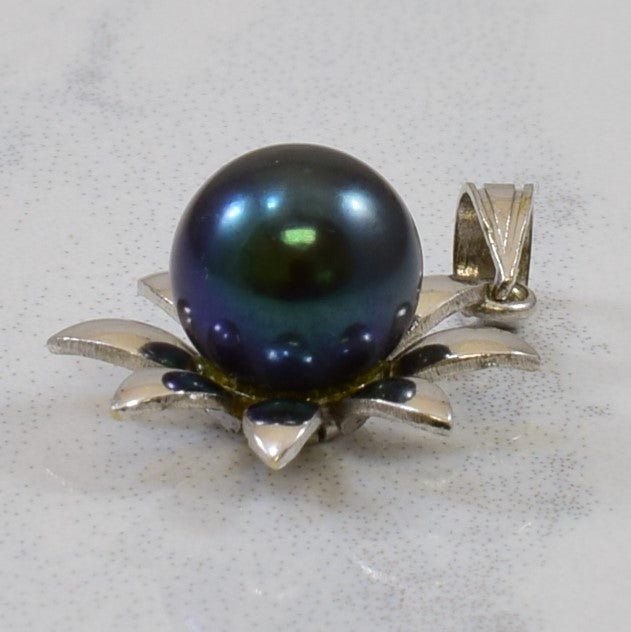 Black Pearl Flower Pendant | 5.30ct |