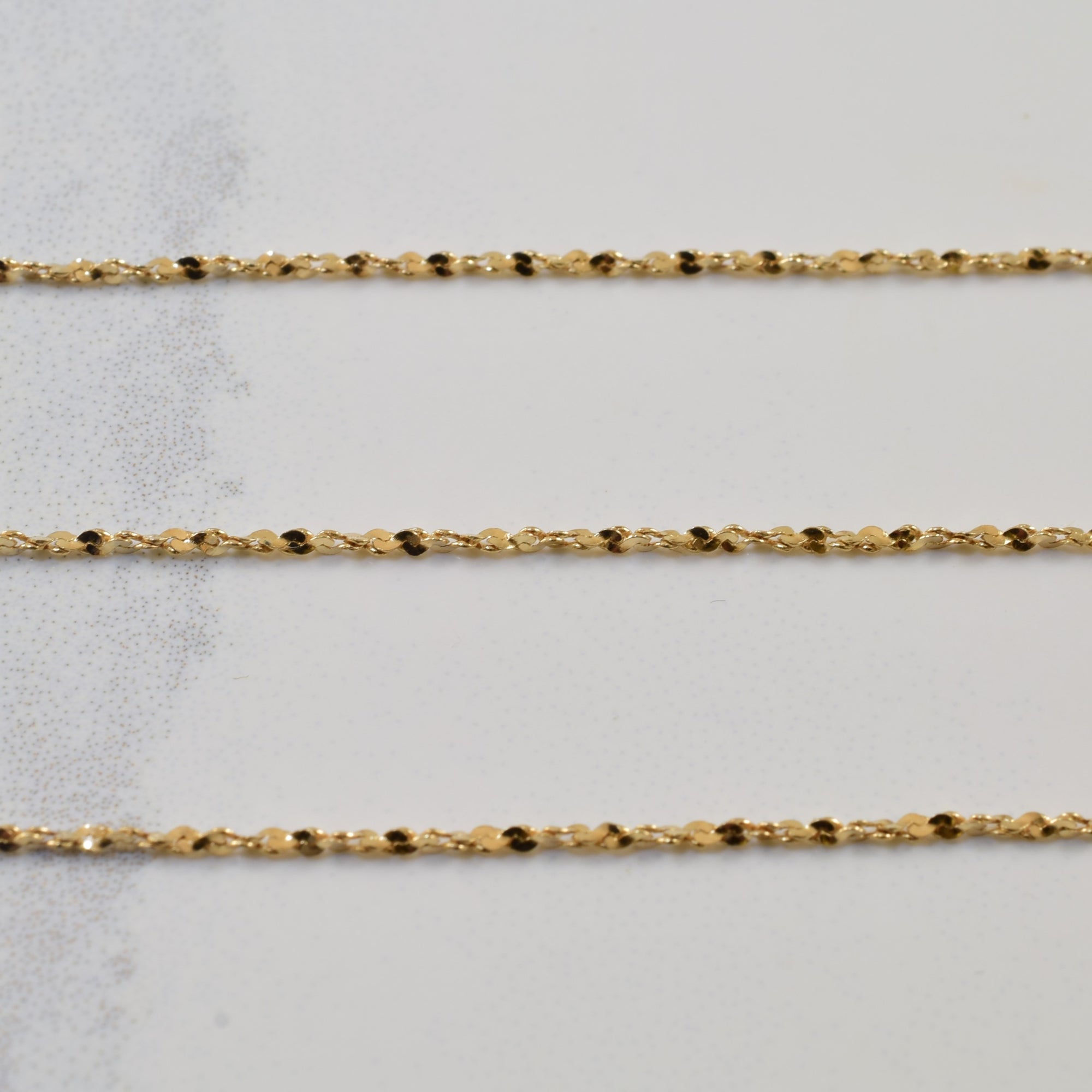 10k Yellow Gold Tinsel Chain | 19