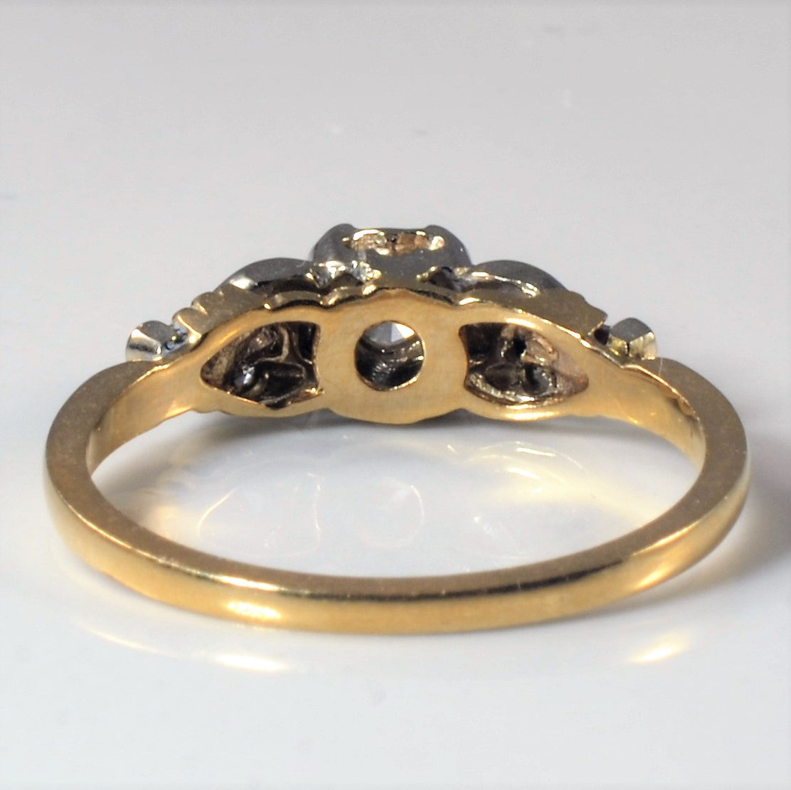 Mid Century Three Stone Diamond Ring | 0.10ctw | SZ 5.75 |