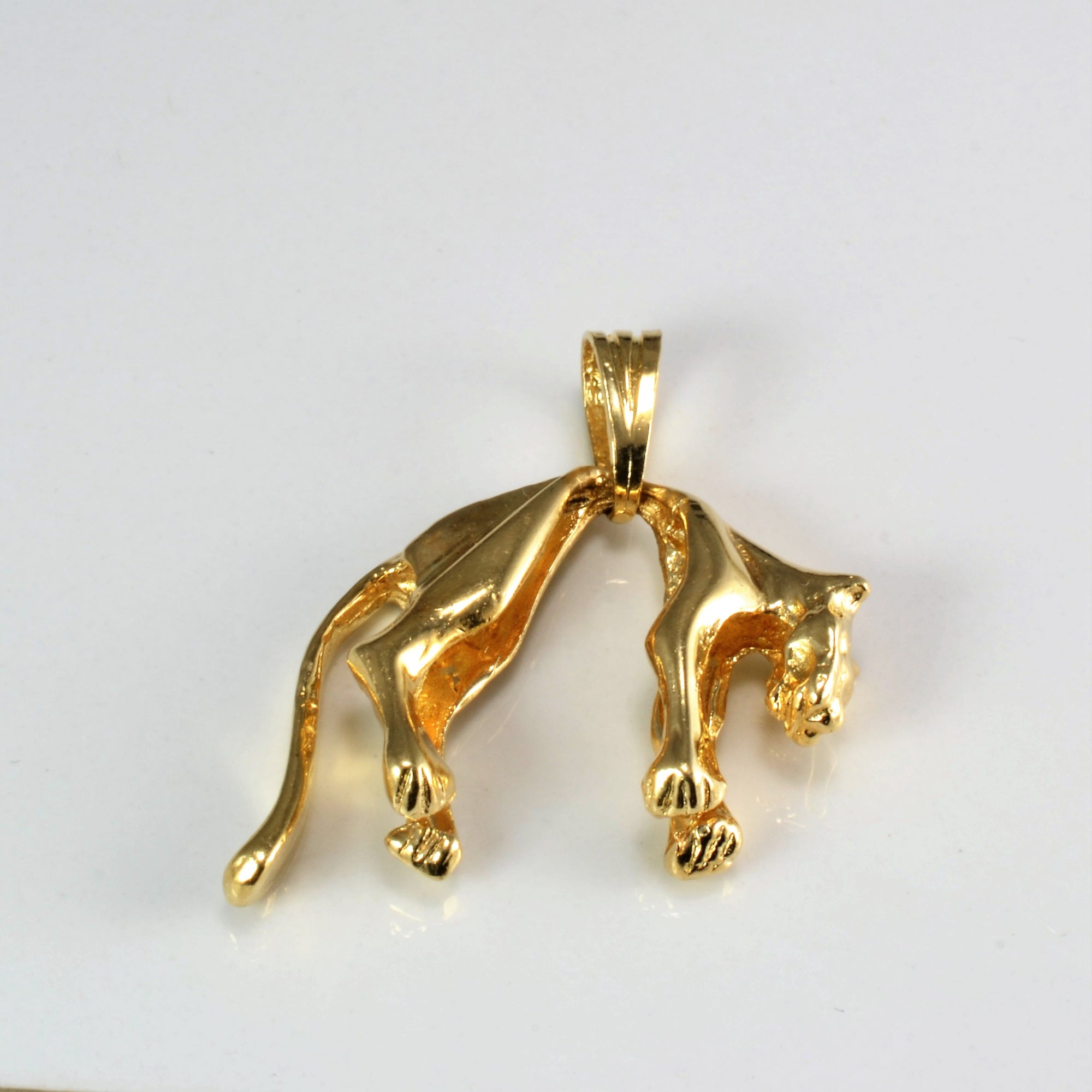 10K Gold Jaguar Pendant