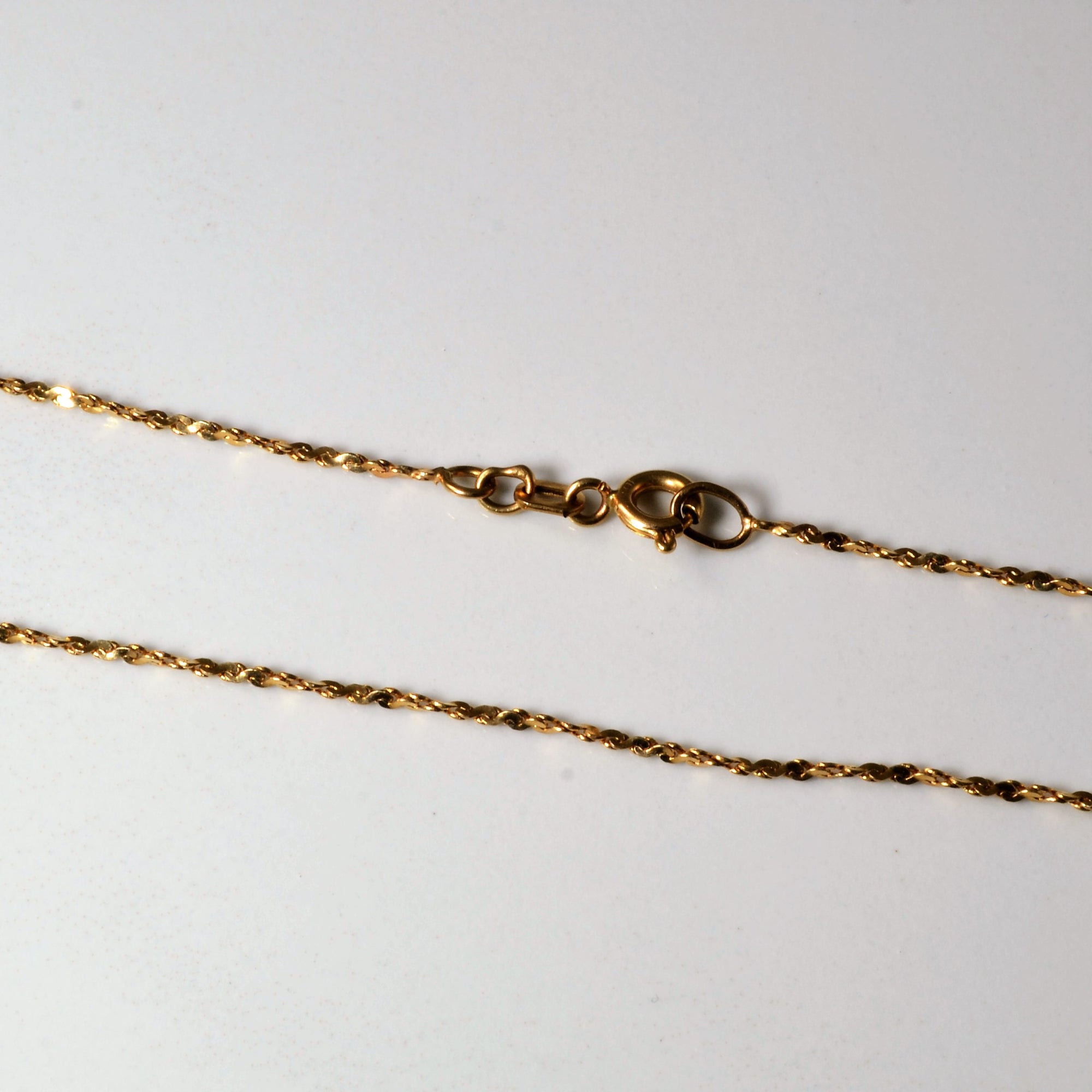 10k Yellow Gold Twisted Serpentine Chain | 18