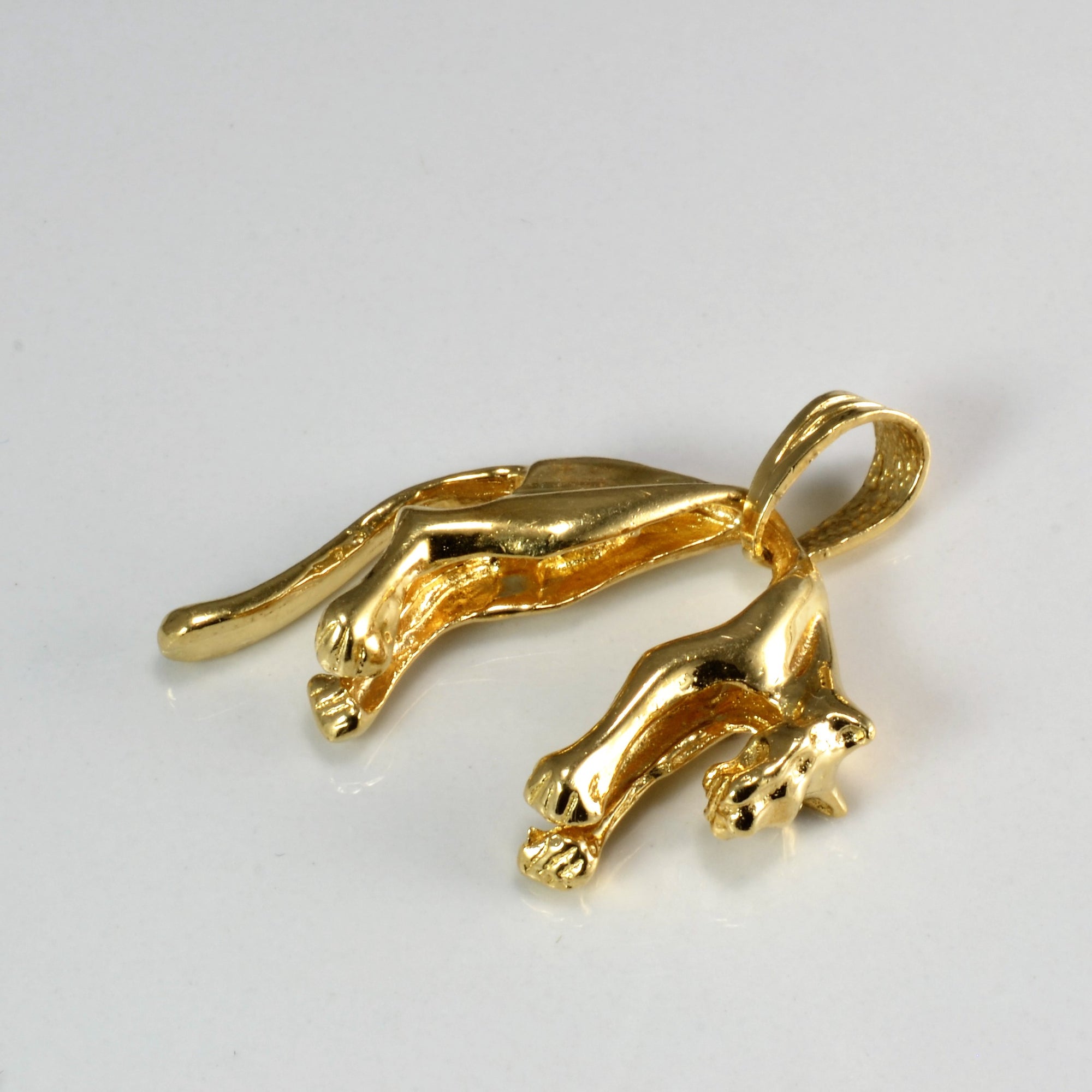 10K Gold Jaguar Pendant