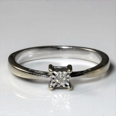 Illusion Set Solitaire Diamond Ring | 0.02ct | SZ 5 |