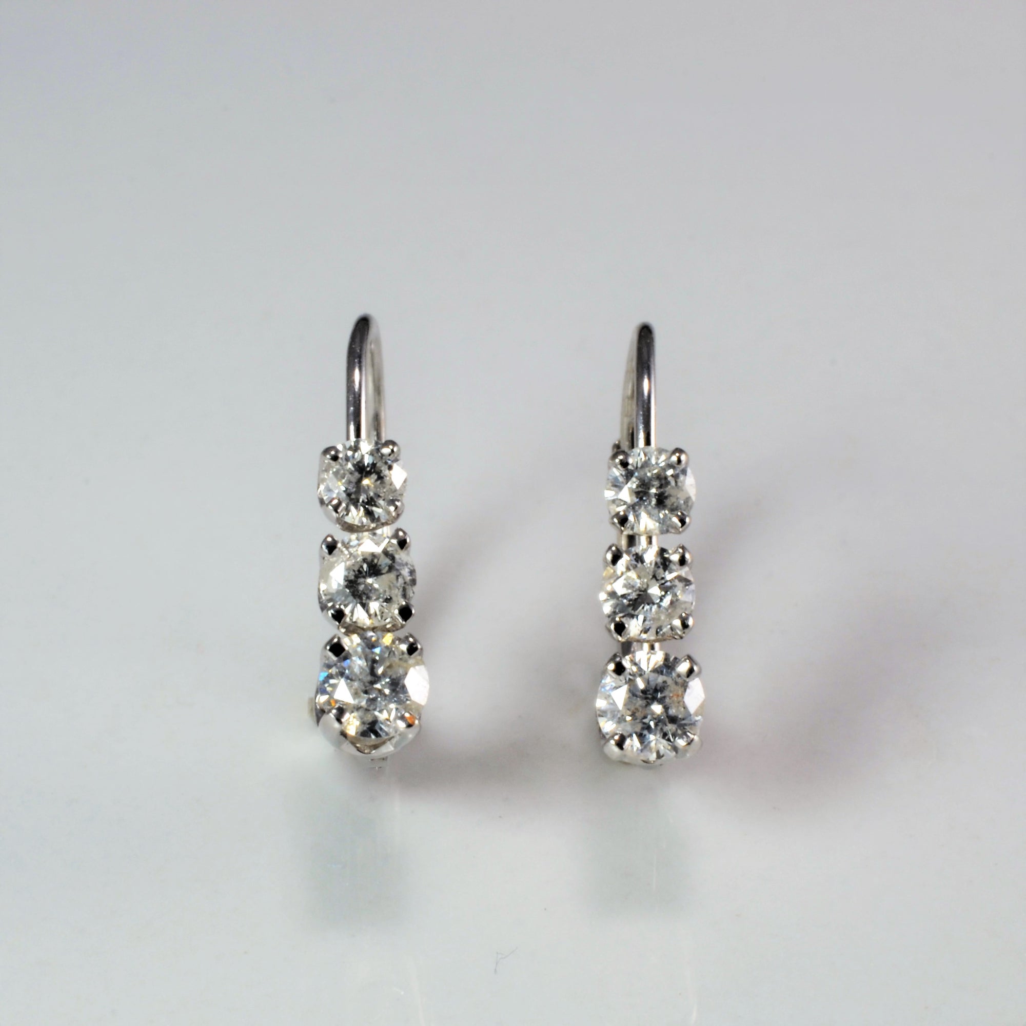 Three Stone Diamond Earrings | 0.46 ctw |