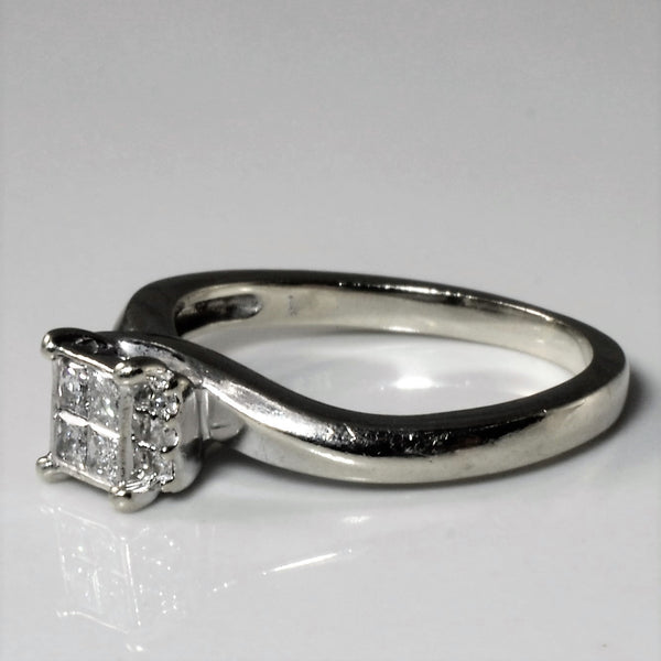 Quad Set Diamon Cluster Ring | 0.22ctw | SZ 5.25 |