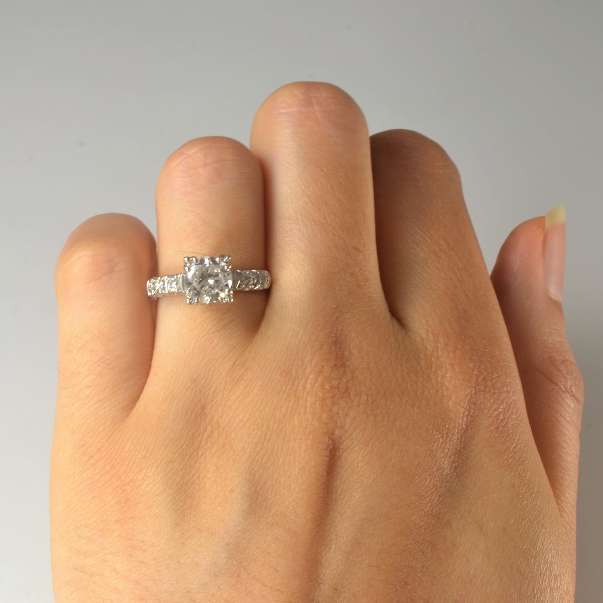 1940s Five Stone Diamond Engagement Ring | 1.20ctw | SZ 6 |