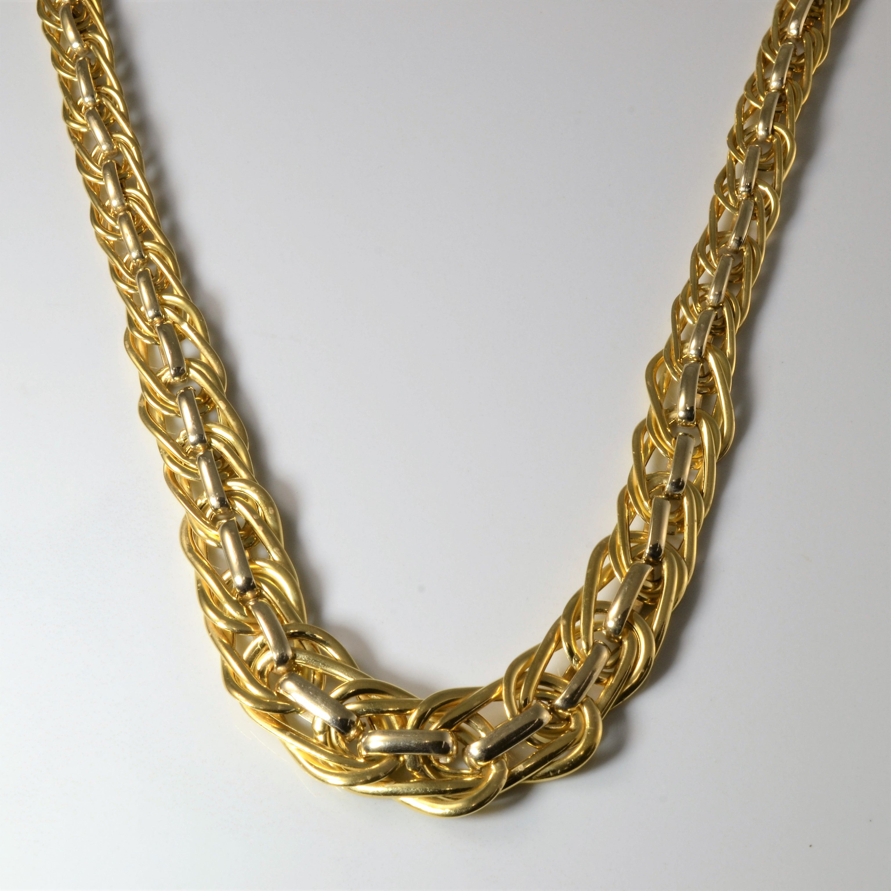 Double Link Ring & Connector Necklace | 18" |
