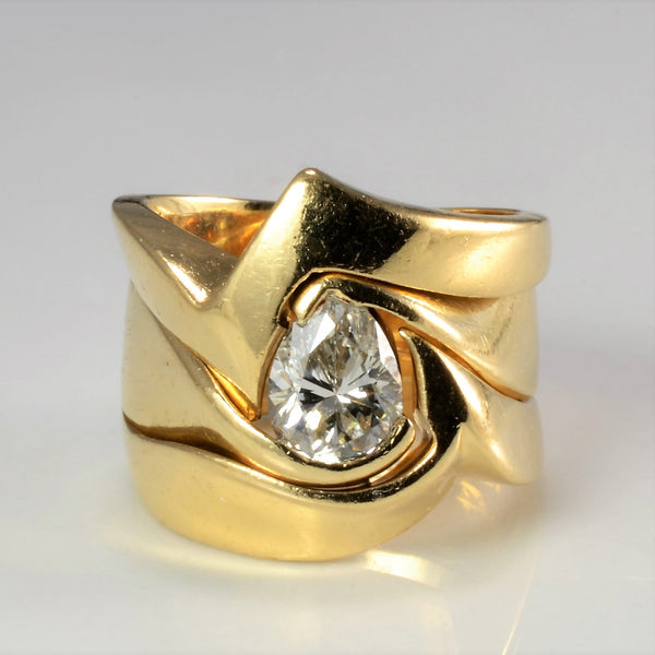 Solitaire Diamond Triple Ring Engagement Set | 1.00 ct, SZ 5 |