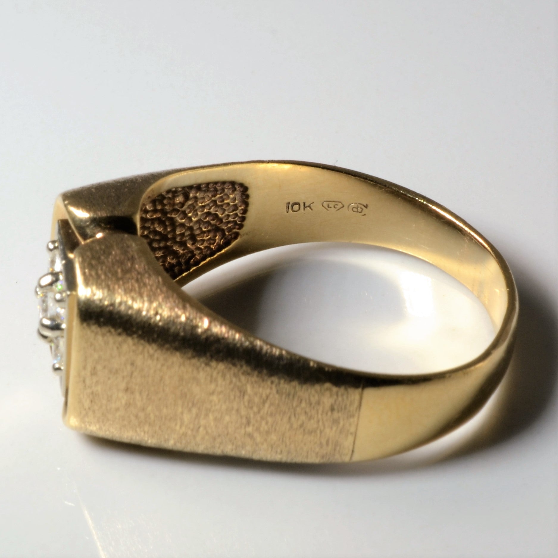 Satin Finish Diamond Grid Cluster Ring | 0.36ctw | SZ13.5 |