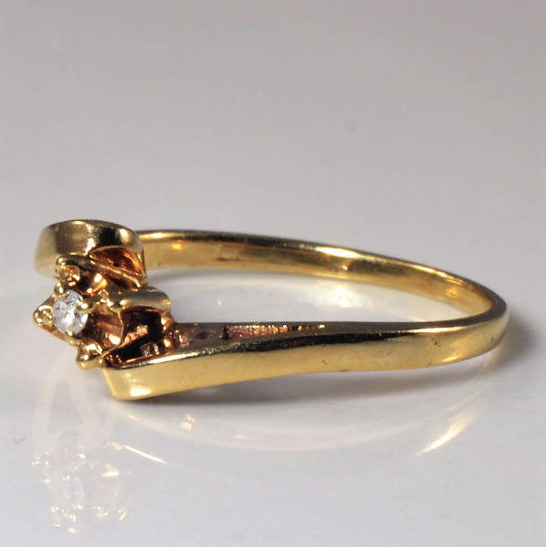 Bypass Diamond Promise Ring | 0.015ct | SZ 4 |