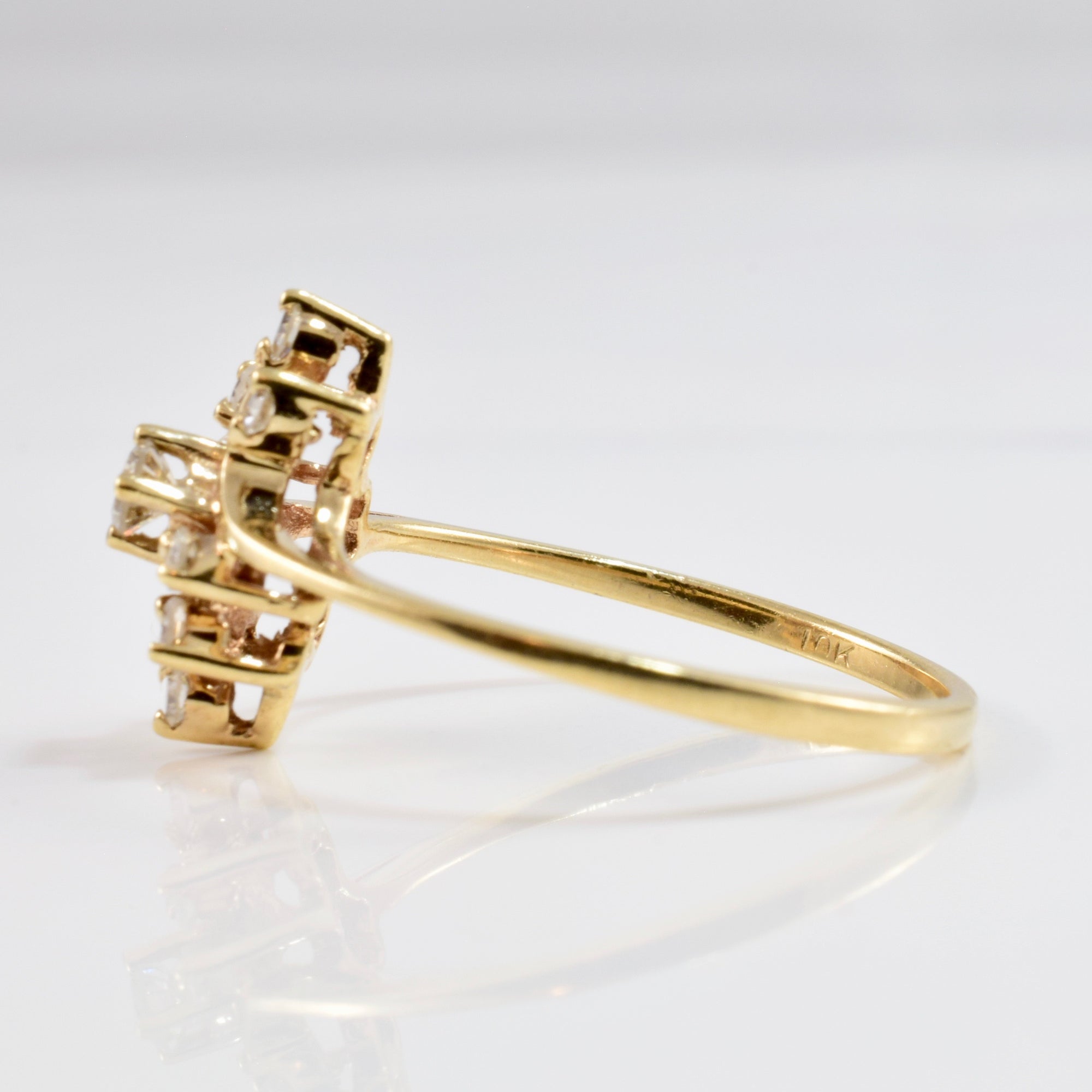 Diamond Cluster Bypass Ring | 0.24 ctw SZ 6.5 |