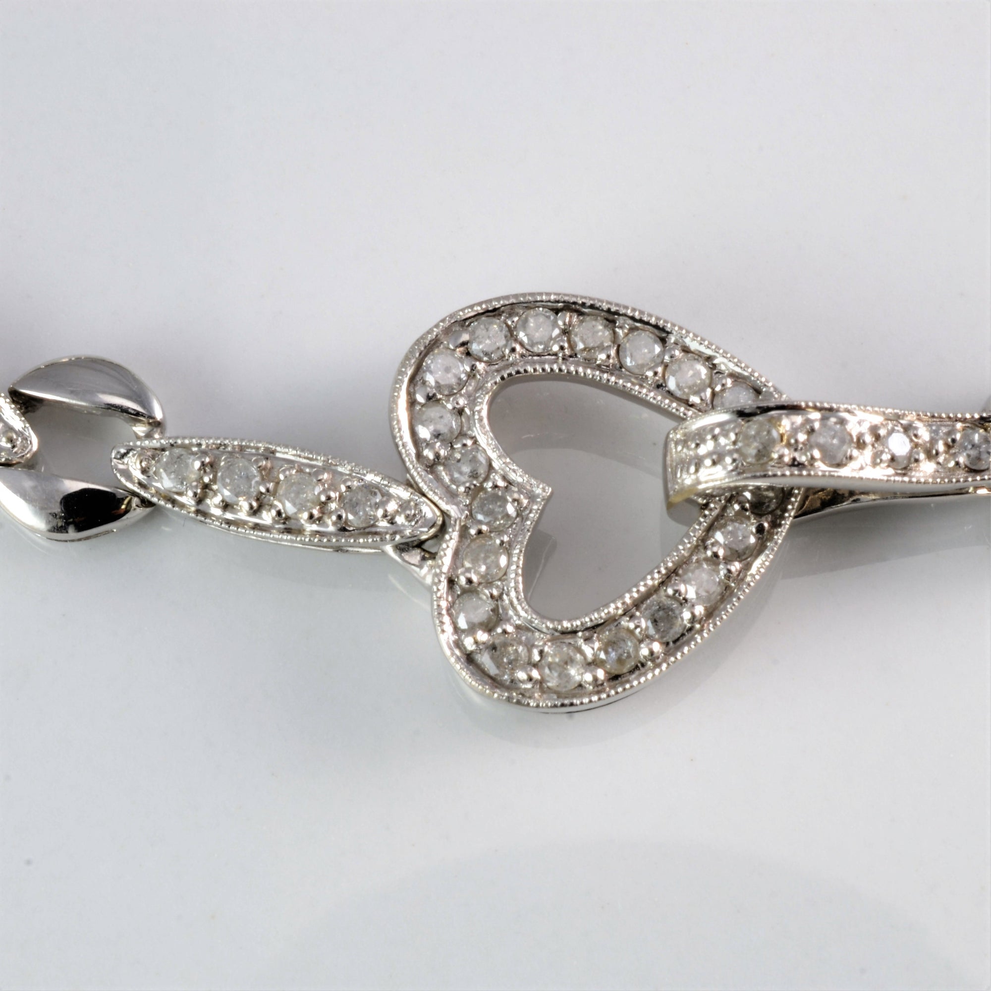 Heart Diamond Chain Bracelet | 0.75 ctw, 7.5''|