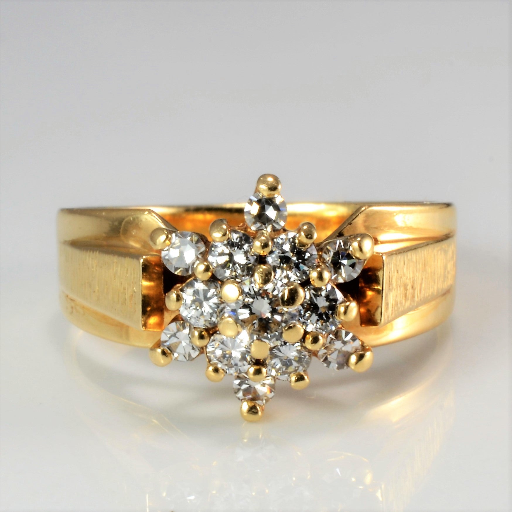 Tapered Cluster Diamond Ring | 0.42 ctw, SZ 6.75 |