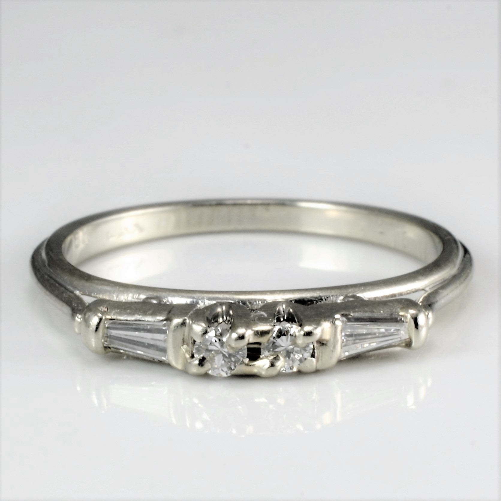High Set Diamond Wedding Ring | 0.12 ctw, SZ 5.25 |