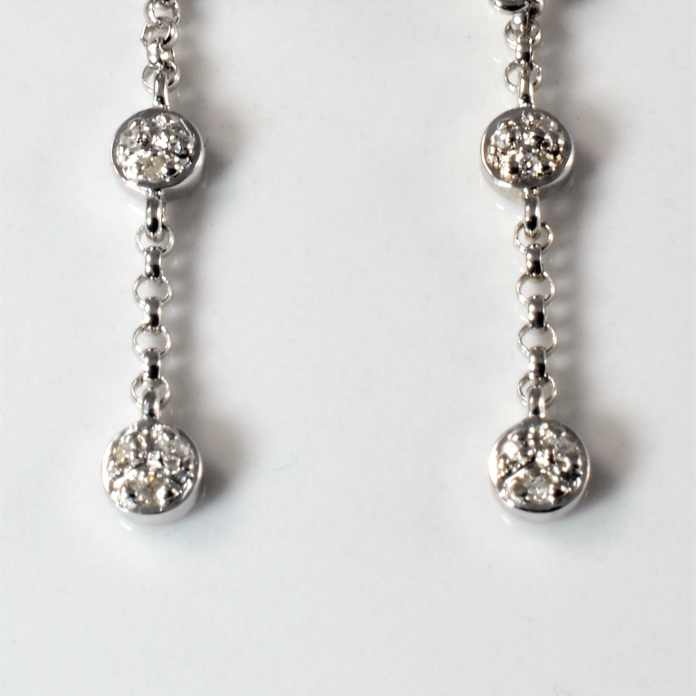 Pave Diamond Cluster Drop Earrings | 0.06ctw |