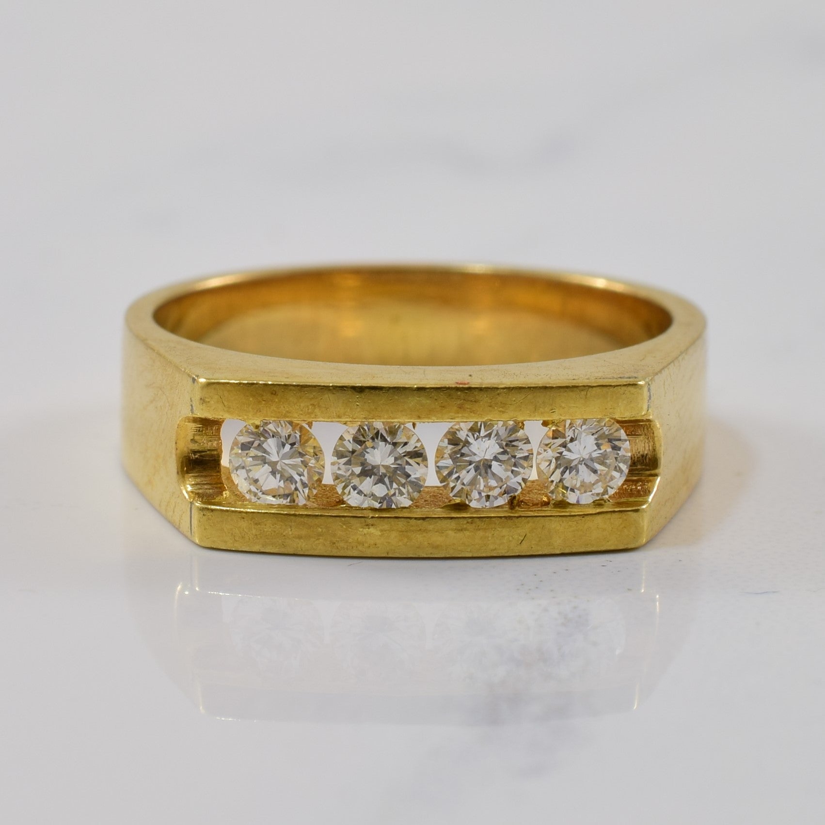 Channel Set Four Diamond Ring | 0.36ctw | SZ 6.25 |