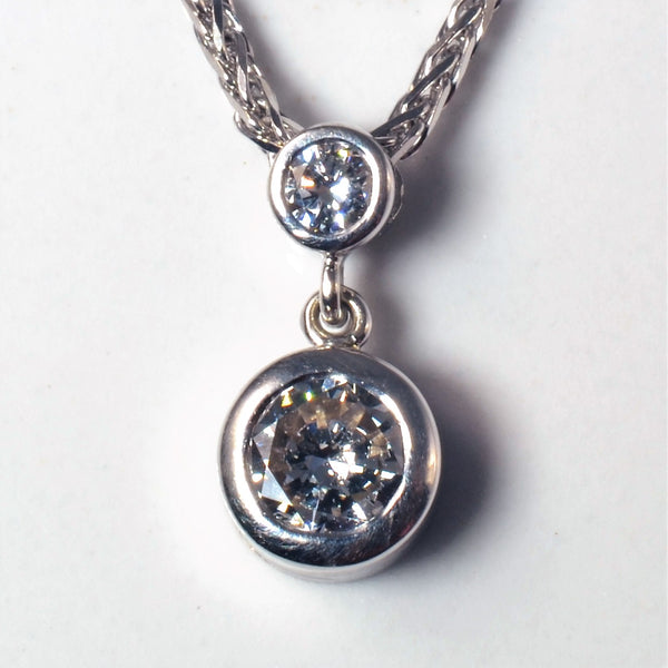 Bezel Set Diamond Drop Necklace | 0.53ctw | 20