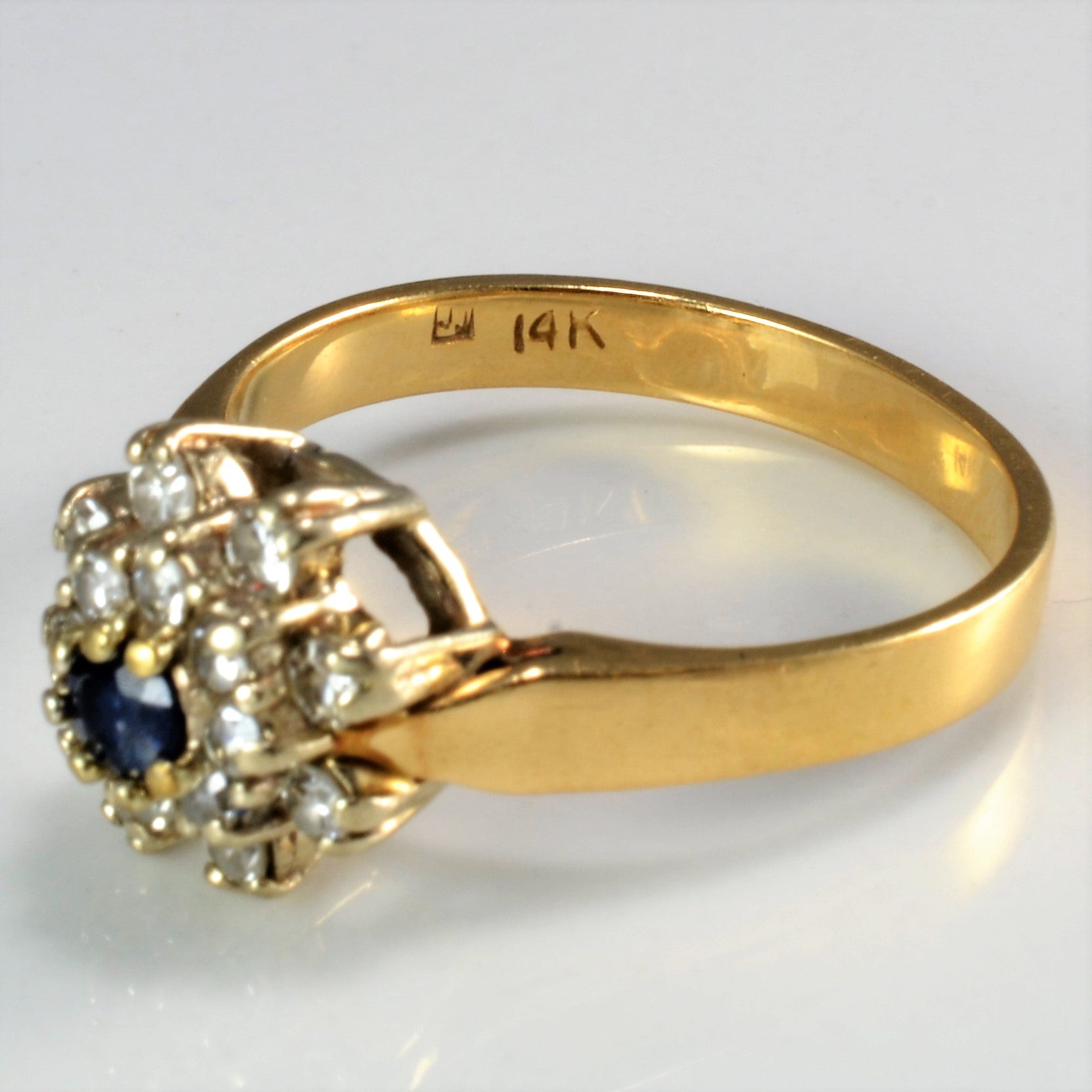 Cluster Diamond & Sapphire Ladies Ring | 0.30 ctw, SZ 8 |