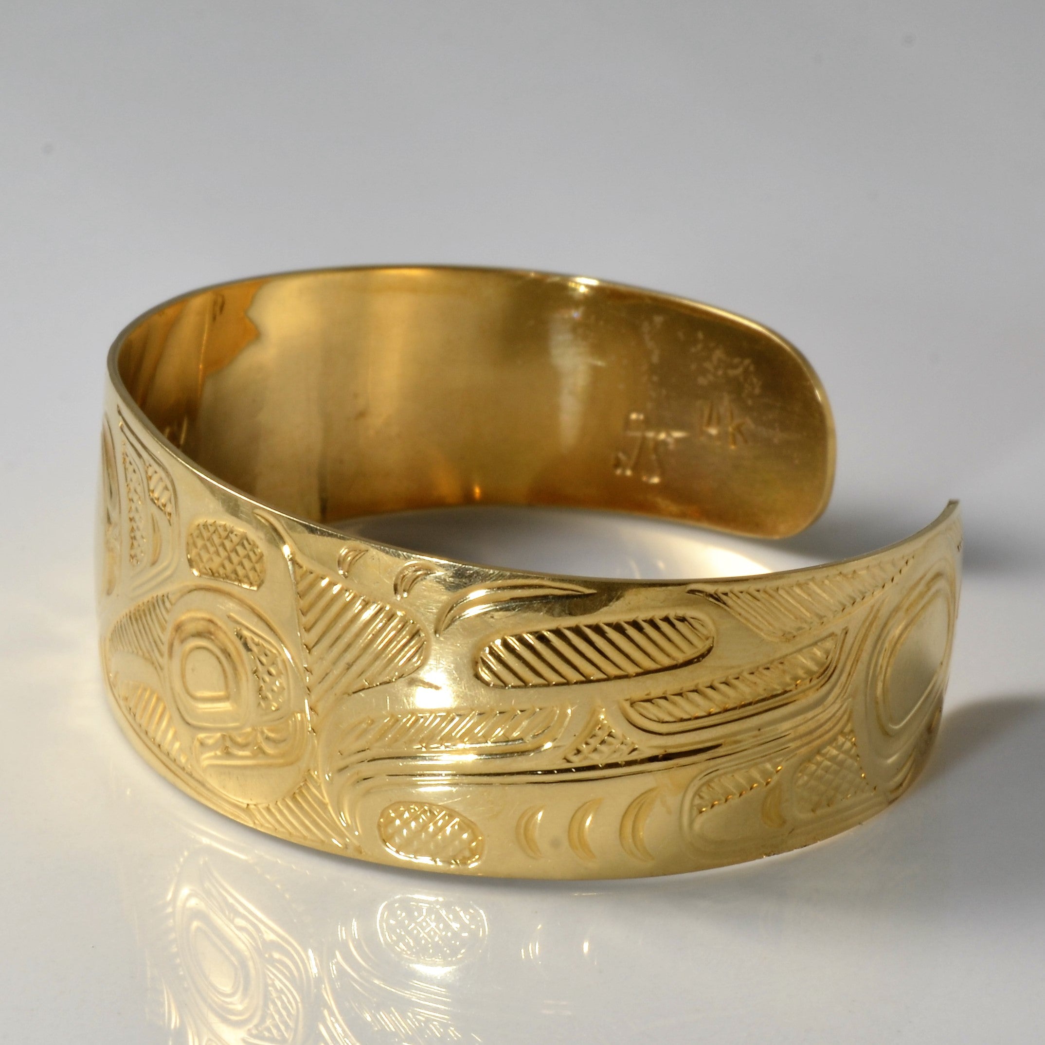 Indigenous Gold Bangle | 5.5" |
