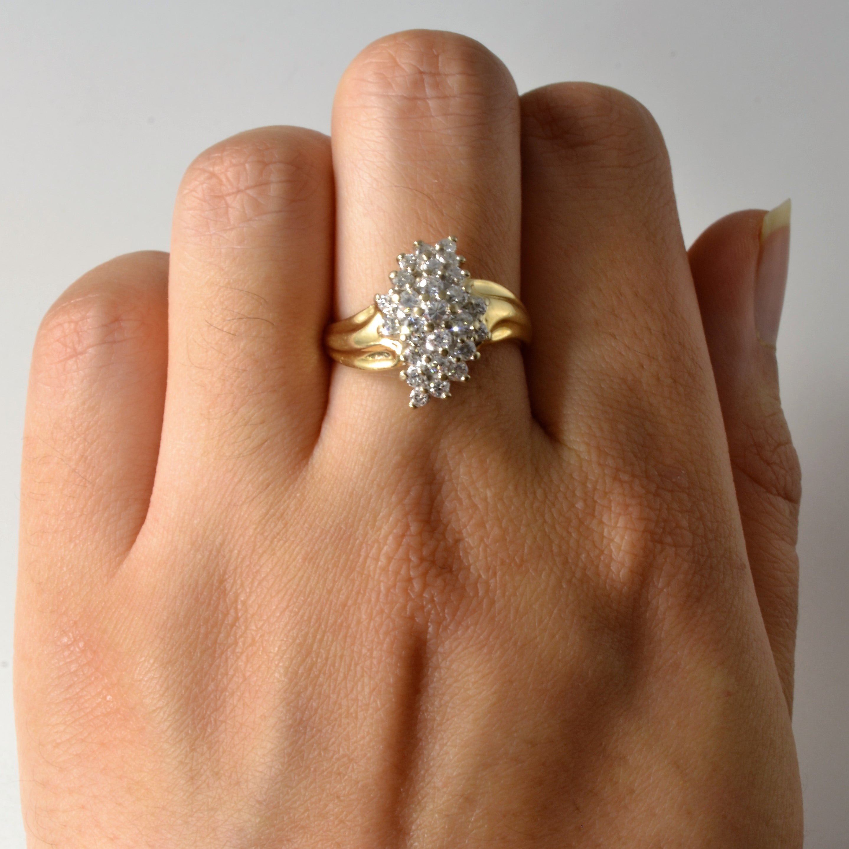 Cascading Diamond Bypass Ring | 0.57ctw | SZ 7.75 |