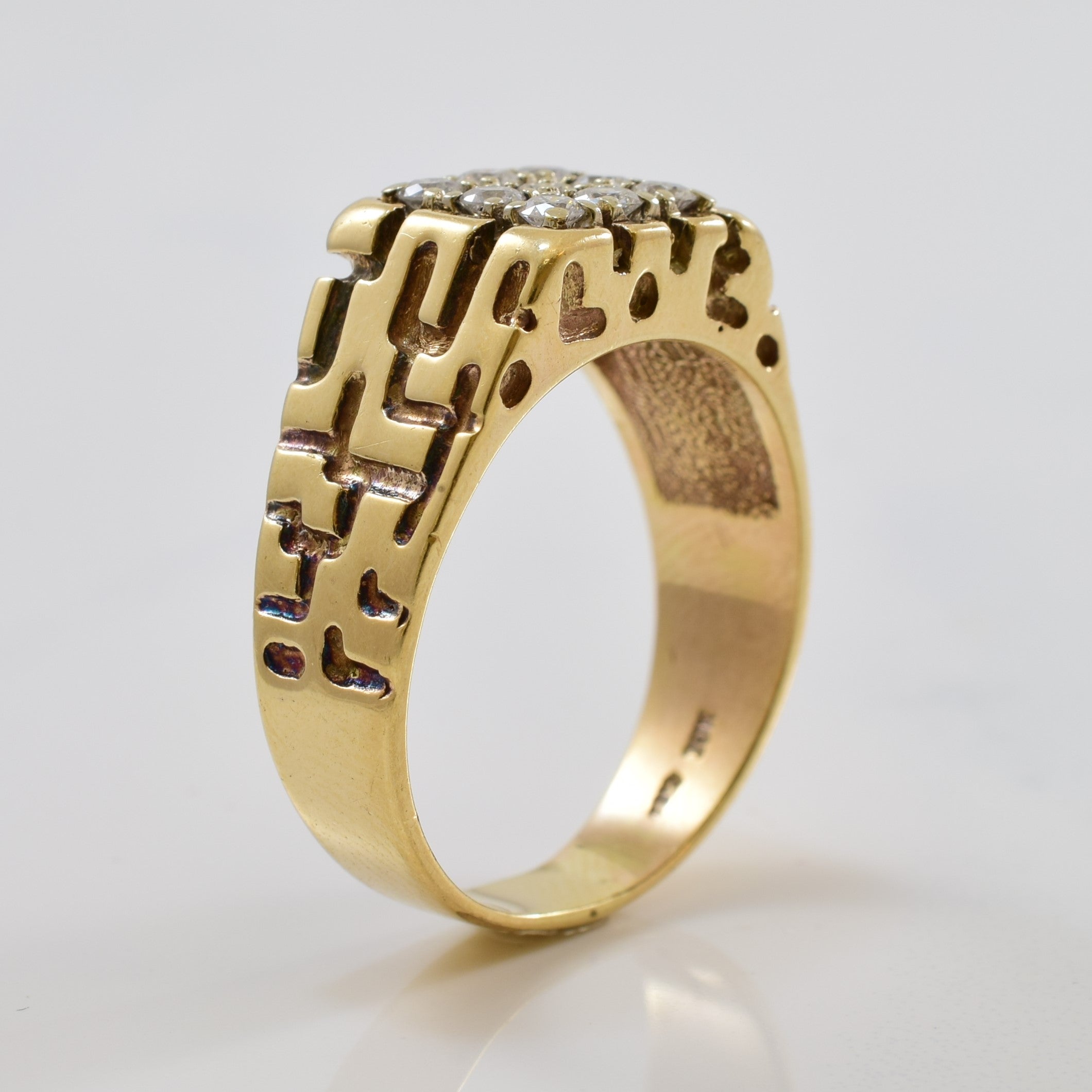 Geometric Cluster Grid Ring | 0.36ctw | SZ 10.5 |