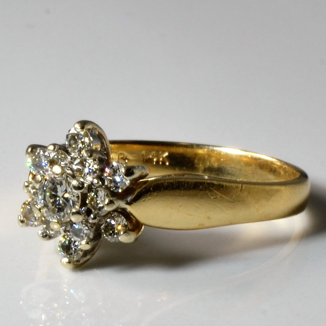 Floral Diamond Cluster Ring | 0.47ctw | SZ 6.5 |