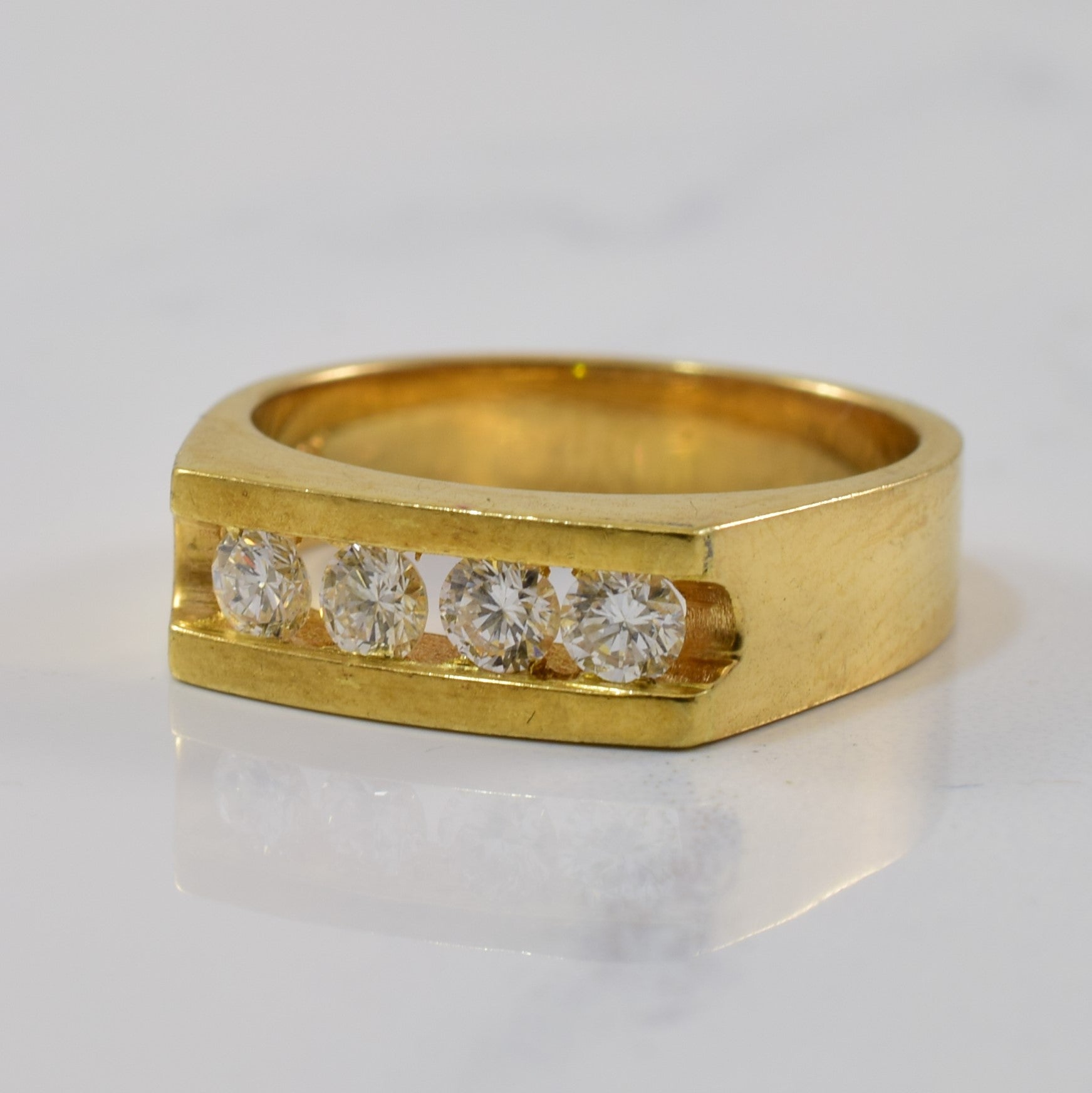 Channel Set Four Diamond Ring | 0.36ctw | SZ 6.25 |