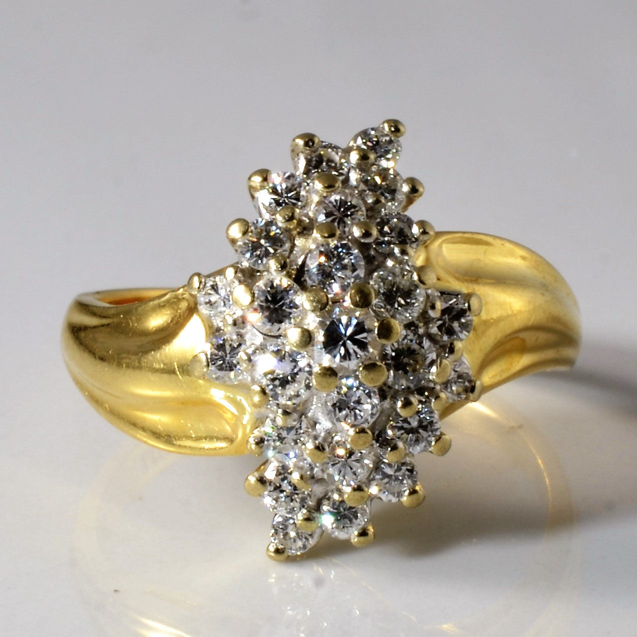 Cascading Diamond Bypass Ring | 0.57ctw | SZ 7.75 |