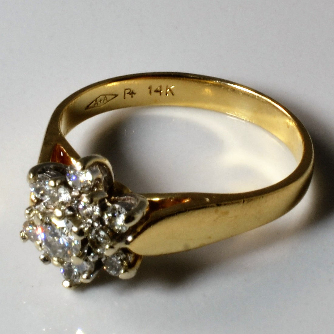 Floral Diamond Cluster Ring | 0.47ctw | SZ 6.5 |