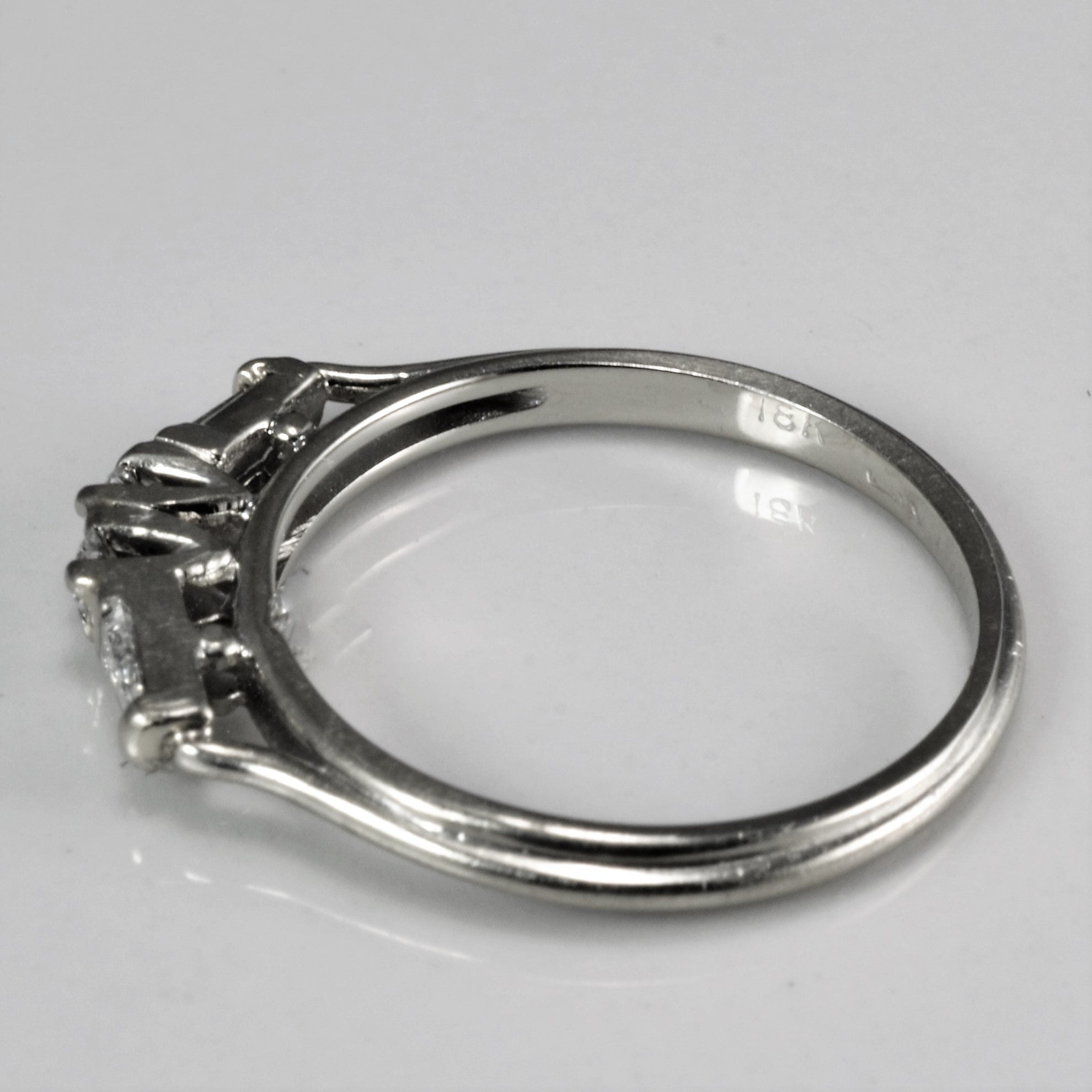 High Set Diamond Wedding Ring | 0.12 ctw, SZ 5.25 |